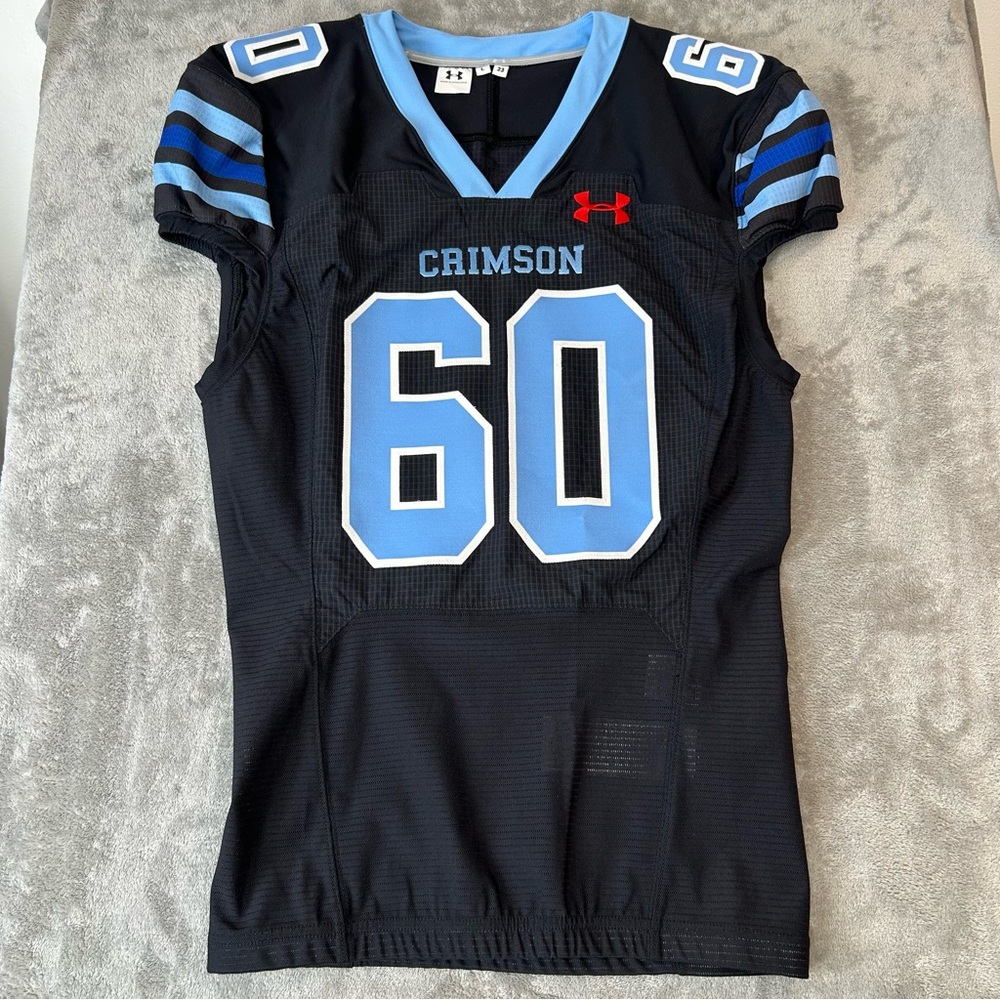 Under Armour On Field Crimson Football Black & Blue Jersey #60 Size Large L 23